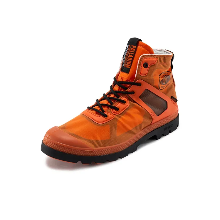 Palladium Pampa L+ VPR WP+ II Waterproof And Breathable Cushioning High-Top Canvas Shoes Unisex Fire Orange-1