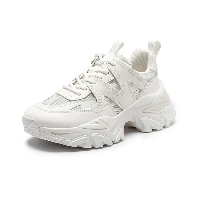 ZSAZSAZSU Chunky Sneakers Women's Low-Top White/Purple-1