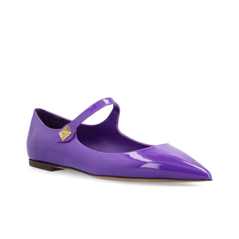 Valentino Flat Shoes Women's Purple-1