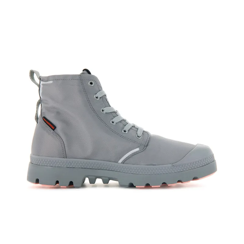 Palladium Pampa Lite+ RCYCL WP+ Anti Slip And Wear Resistant Breathable High Top Canvas Shoes Unisex Gray-1