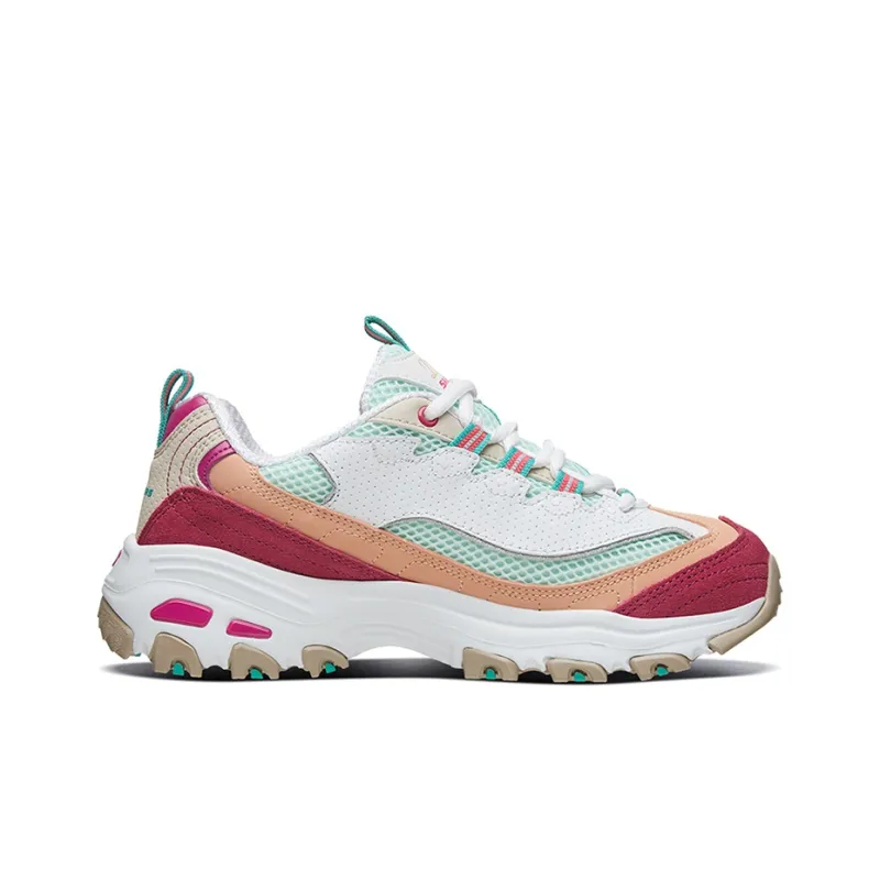 Skechers D'lites 2.0 Chance Gs White/Green/Pink Women's-1
