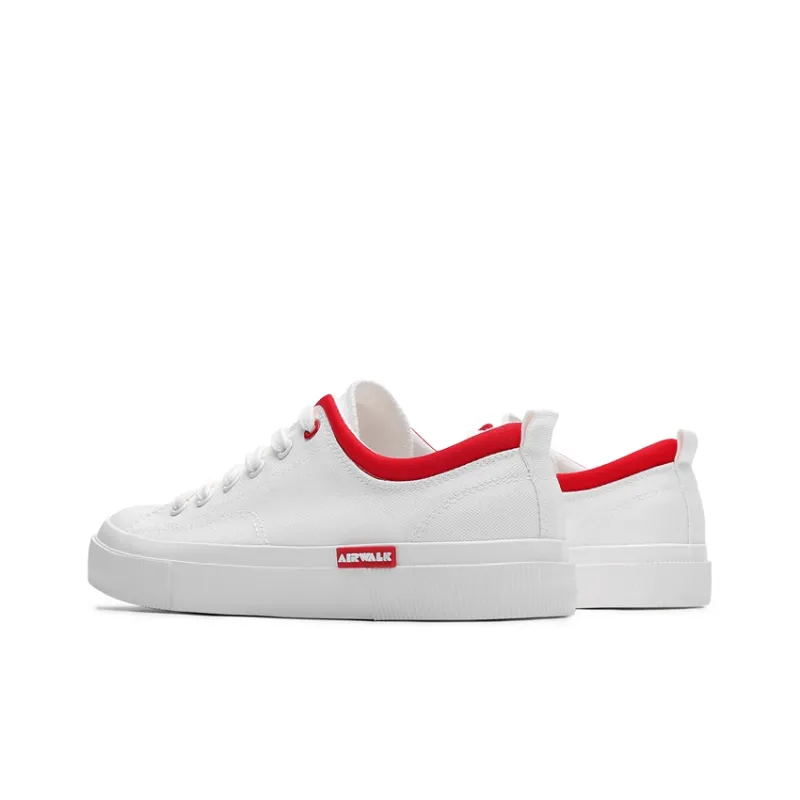 Airwalk Canvas Shoes Men Low-Top White/Red-3
