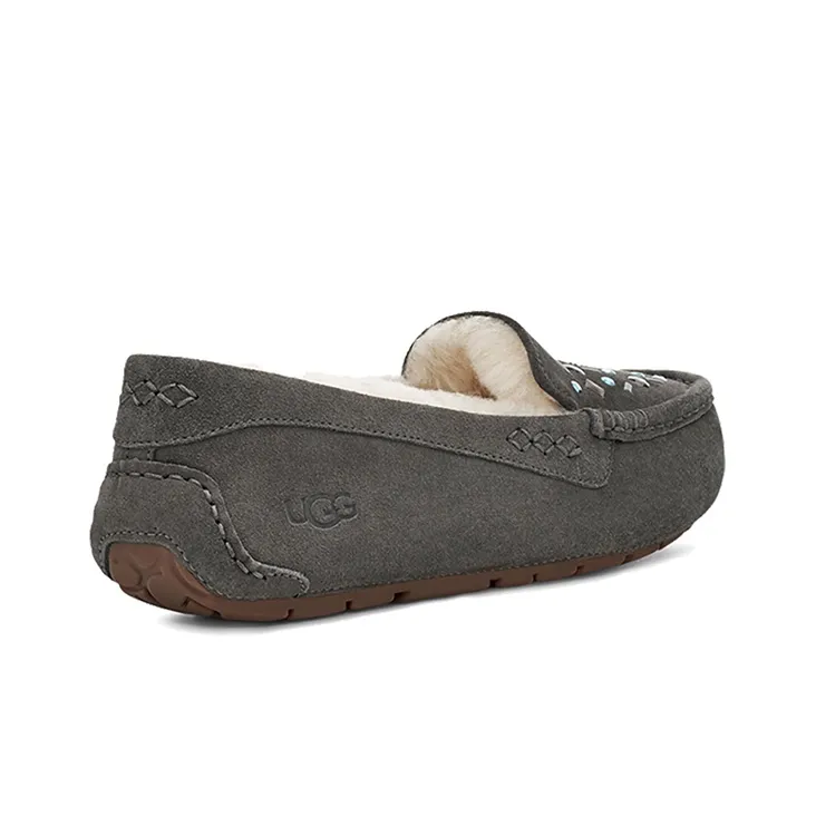 UGG Ansley Stud 2 Rivets Slip On Grey Women's-3