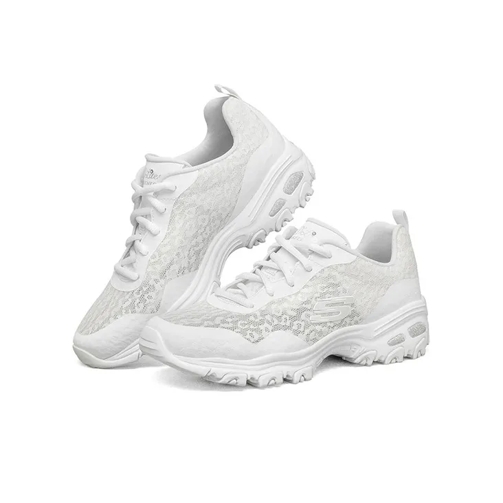 Skechers D'Lites 1.0 Fashion Low Chunky Shoes White Women's-2