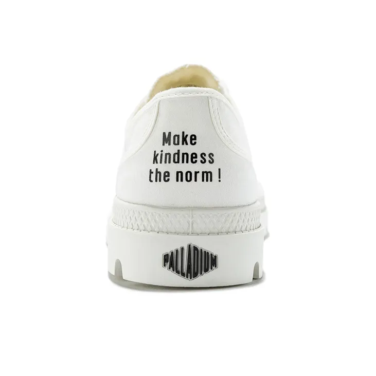 Smiley X Palladium Pampa Canvas Shoes Unisex Low Top White-3