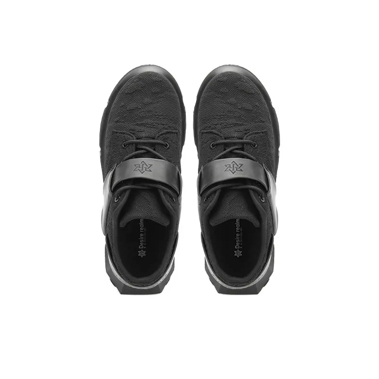 NORVINCY Chunky Sneakers Unisex Low Top Black-2