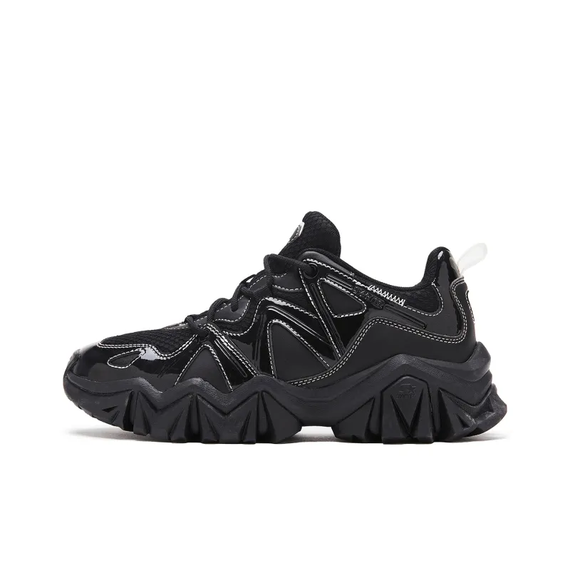 STARTER Wear resistant And Lightweight Low Top Chunky Sneakers Women's Black-0