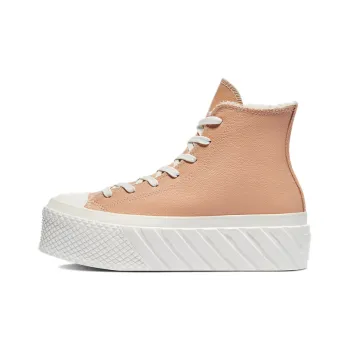 Chuck Taylor All Star Women's Converse 2X Platform High 'Cozy Sherpa Vachetta Beige' Women's