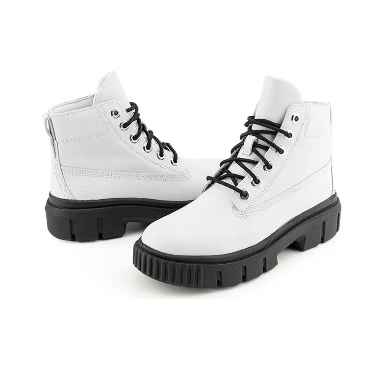 Timberland Greyfield Leather Boots 'White Full Grain' Women's-4