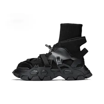 NORVINCY Chunky Sneakers Unisex High Top Black