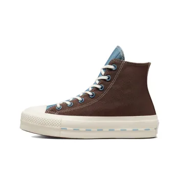Chuck Taylor All Star Women's Converse Lift Platform Crafted Canvas High 'Brazil Nut Indigo Oxide' Women's