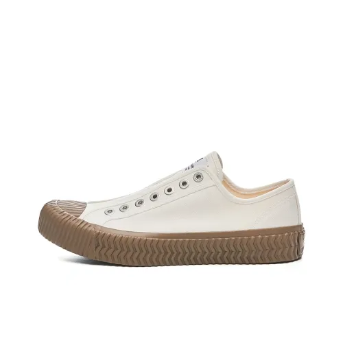 Excelsior Canvas Shoes Unisex Low-Top Steam White/Coffee