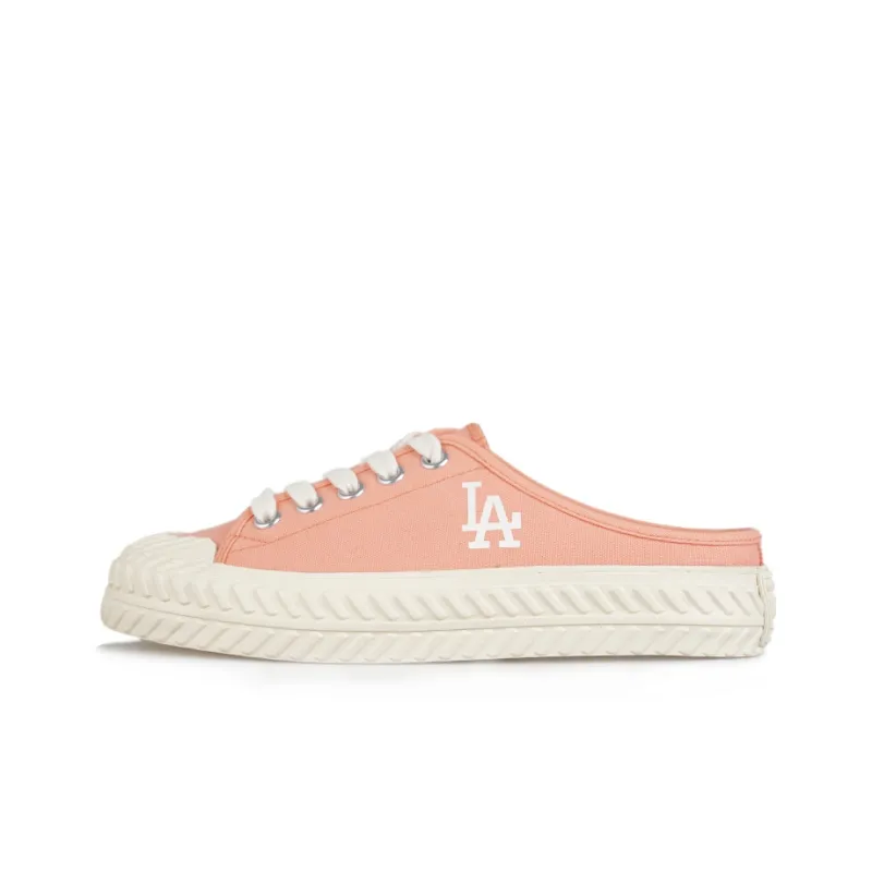 MLB Playball Mule Anti Slip Wear Resistant Low Top Canvas Shoes Unisex Cherry Blossom Pink-0
