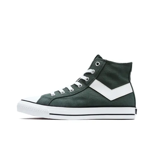 Pony Shooter High Top Canvas Sneakers Green