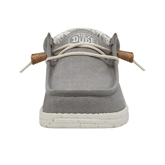 Heydude Canvas Shoes Men's Light Gray-4