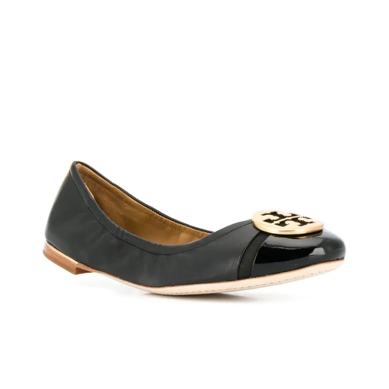TORY BURCH Logo Flat Shoes Women's Black-2
