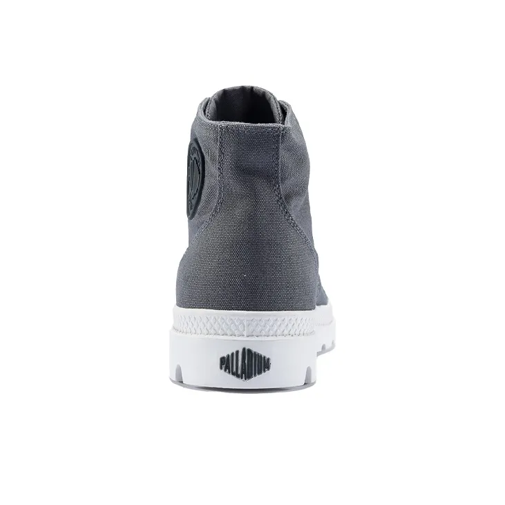 Palladium Pampa D3 Mid Wear Resistant Height Increasing High Top Canvas Shoes Unisex Gray-2