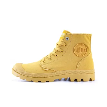 Palladium Mono Chrome Slip Resistant, Abrasion Resistant, Breathable High Top Canvas Shoes Unisex Yellow