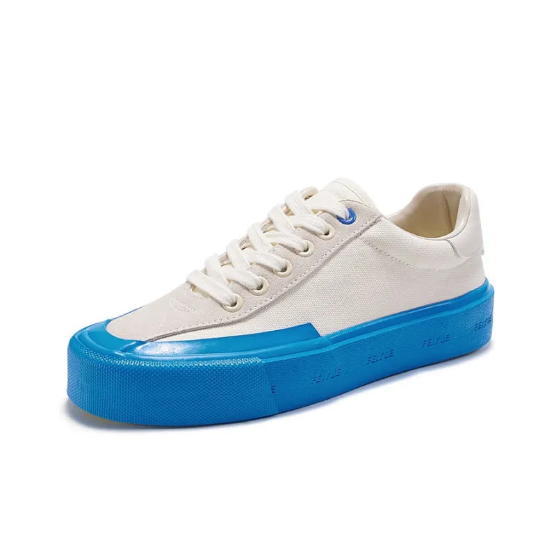 Feiyue Anti-Slip Wear-Resistant Low-Top Canvas Shoes Unisex Beige Gray Royal Blue-1