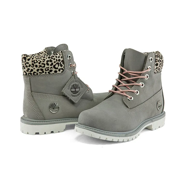 Timberland Safari Cheetah 6 Inch Waterproof Boot 'Grey And Cheetah Print' Women's-4