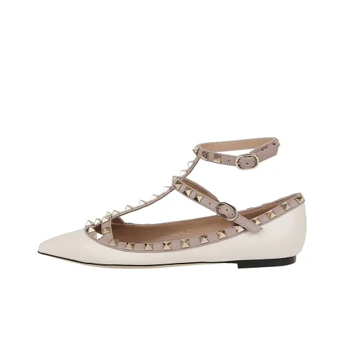 Valentino Rockstud Women's Casual Shoes Women's Beige