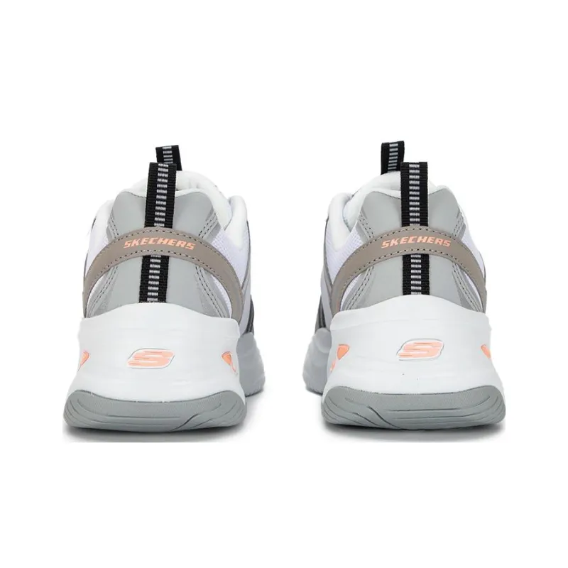 Skechers D'LITES 4.0 Cushioning Anti Slip And Wear Resistant Low Top Chunky Sneakers Women's Gray-3