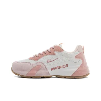 Warrior Lightweight Wear Resistant And Slip Resistant Low Top Chunky Sneakers Women's Beige Pink