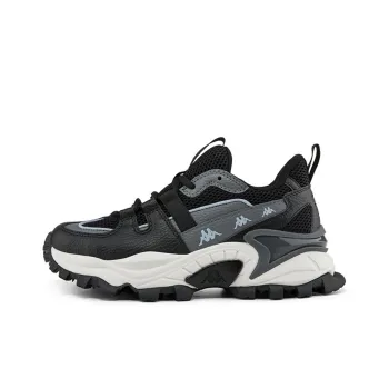 Kappa Cushioning Anti Slip And Wear Resistant Low Top Chunky Sneakers Unisex Black Gray