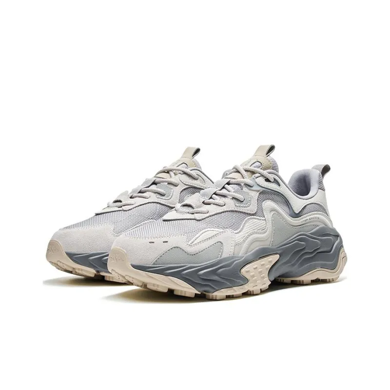 XTEP Migratory Abrasion Resistant Low Top Chunky Sneakers Men's Gray-2