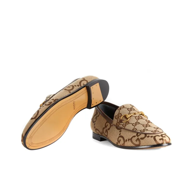 GUCCI Women's Jordaan Loafer 'Jumbo Gg Ebony Beige' Women's-4