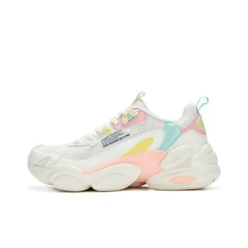 361° Chunky Sneakers Women's Low Top Feather White/Soft Peach Pink