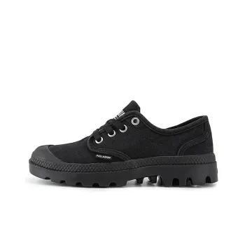 Palladium Pampa Oxford Lightweight Breathable Wear Resistant Slip Resistant Warm Low Top Canvas Shoes Women's Black