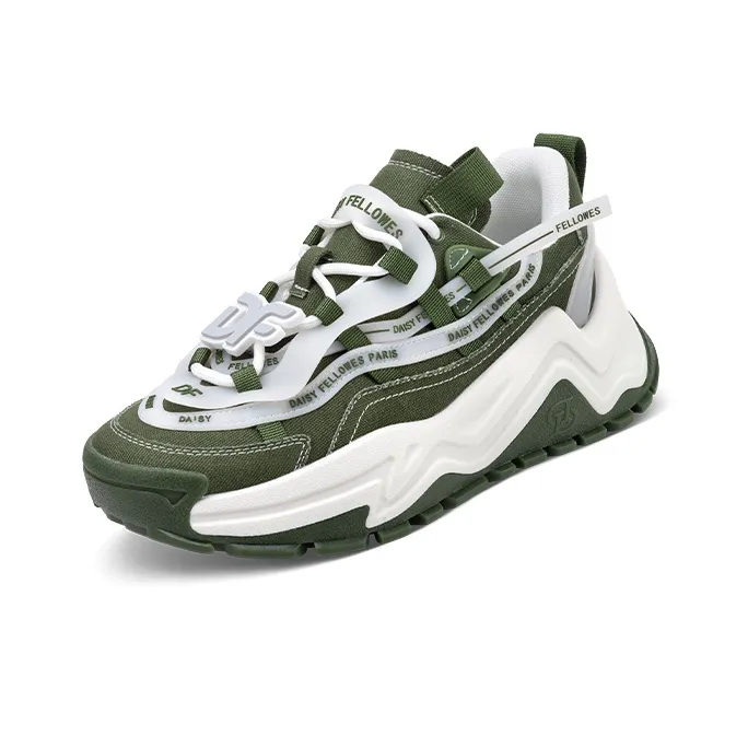 Daisy Fellowes Devil One Chunky Sneakers Unisex Army Green-2