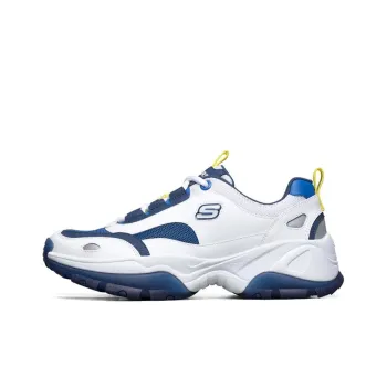 Skechers Kozmiks Cushioned Wear Resistant Breathable Low Top Chunky Sneakers Men's White Blue Yellow
