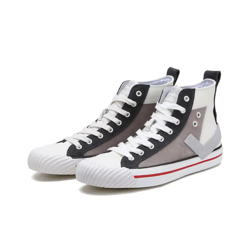 PONY Anti-Slip And Wear-Resistant Coverage Support High-Top Canvas Shoes Women's White-2
