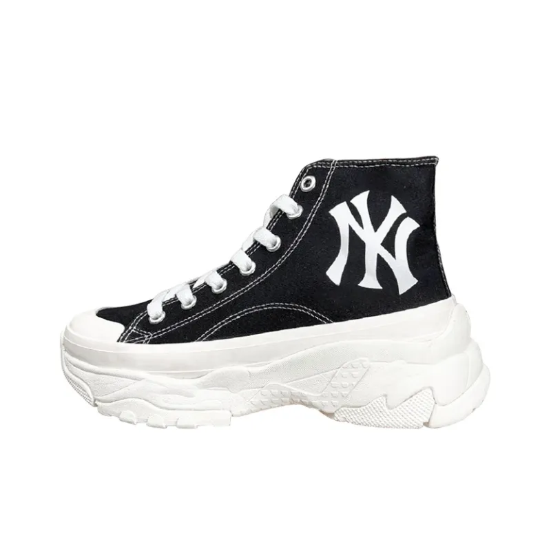 MLB Chunky High Canvas Shoes Unisex High Top Black-0