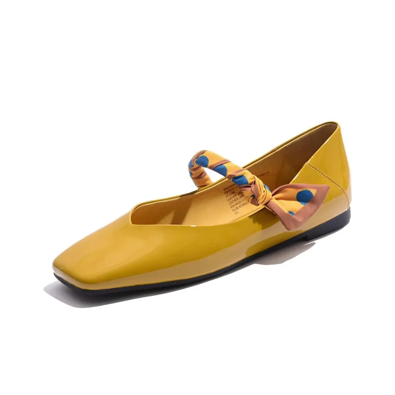 STEVE MADDEN Chunky Heel Casual Single Shoes Women's Yellow-1