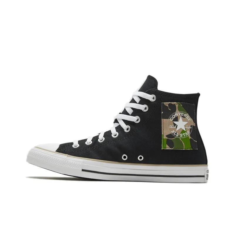 Converse Chuck Taylor All Star 'Black White Camo Patch'-0