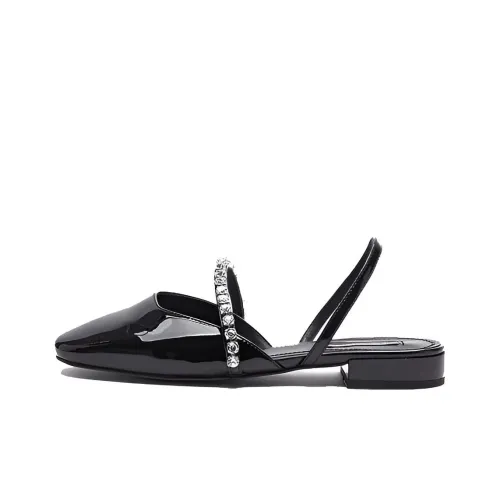 URBAN REVIVO Mid-Low Heel Shoes Women's Black