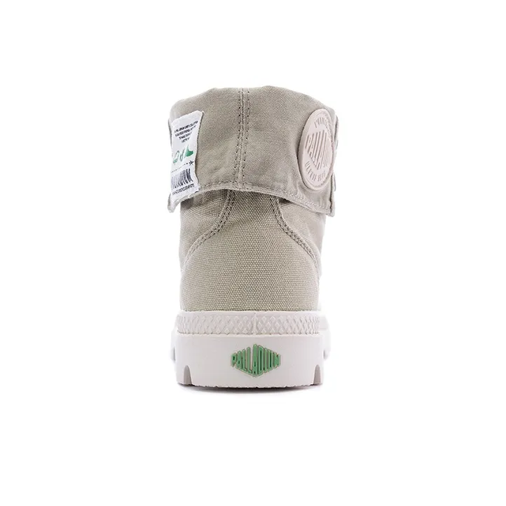 Palladium Baggy Organic Wear-Resistant High-Top Canvas Shoes Unisex Light Green-2