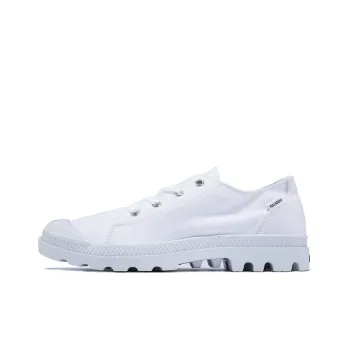 Palladium Pampa D3 Low Transparency Anti-Slip And Wear-Resistant Breathable Low-Top Canvas Shoes Men's White
