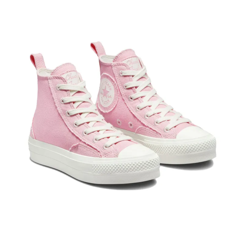 Converse Women's Chuck Taylor All Star Lift Platform High 'Oversized Patch Sunrise Pink' Women's-2