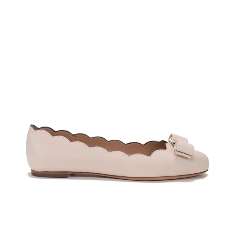 FERRAGAMO Flat Shoes Women's Bone-1