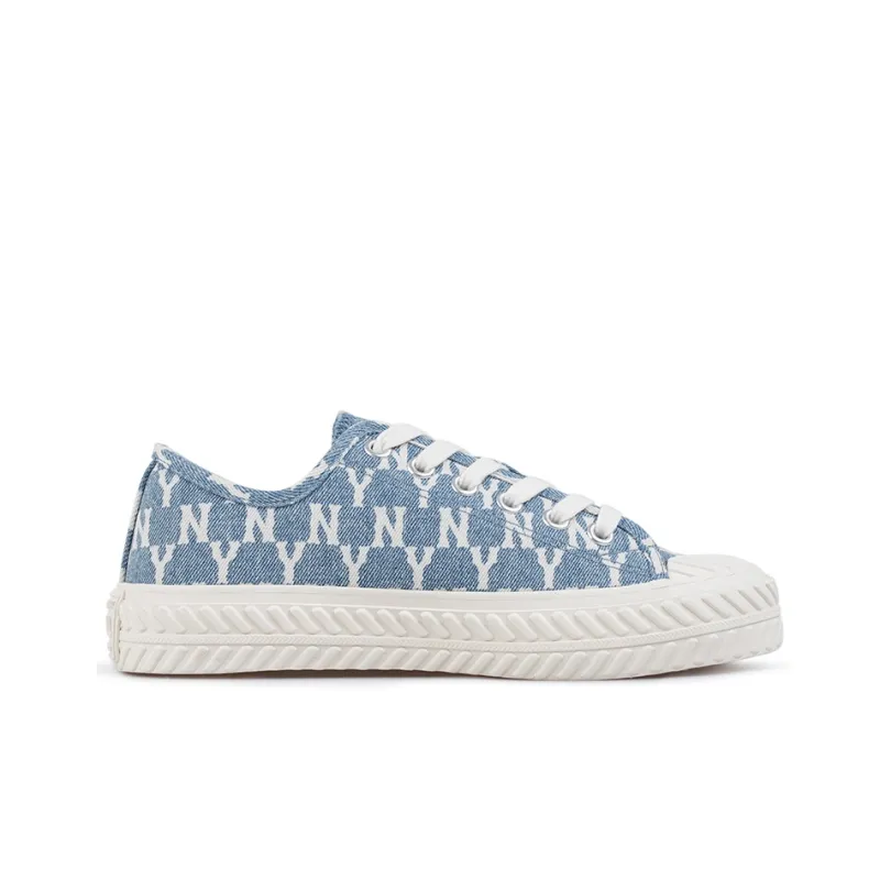 MLB Playball Anti Slip Wear Resistant Low Top Canvas Shoes Unisex Blue White-1
