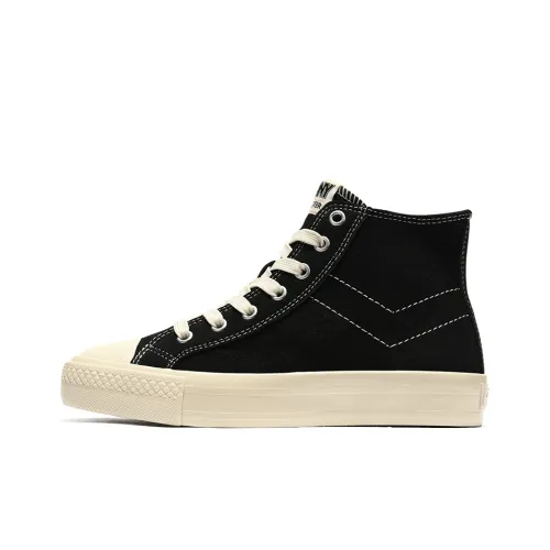 Pony Canvas Shoes Unisex High-Top Black