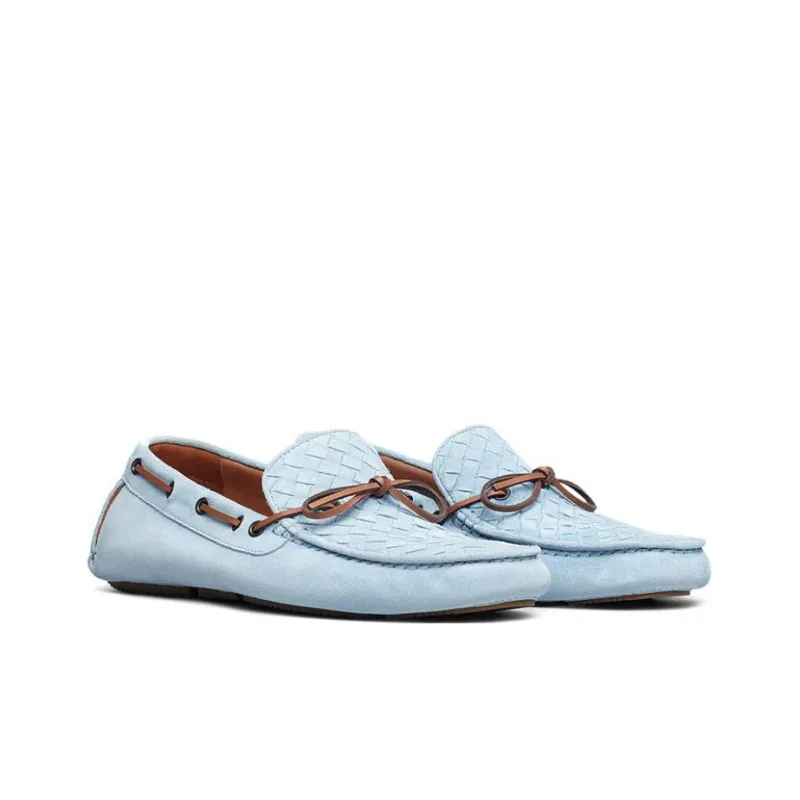 Bottega Veneta Casual Single Shoes Women's Light Blue-1