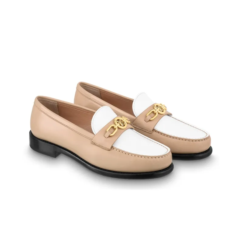 LOUIS VUITTON Chess Casual Single Shoes Women's Beige-2