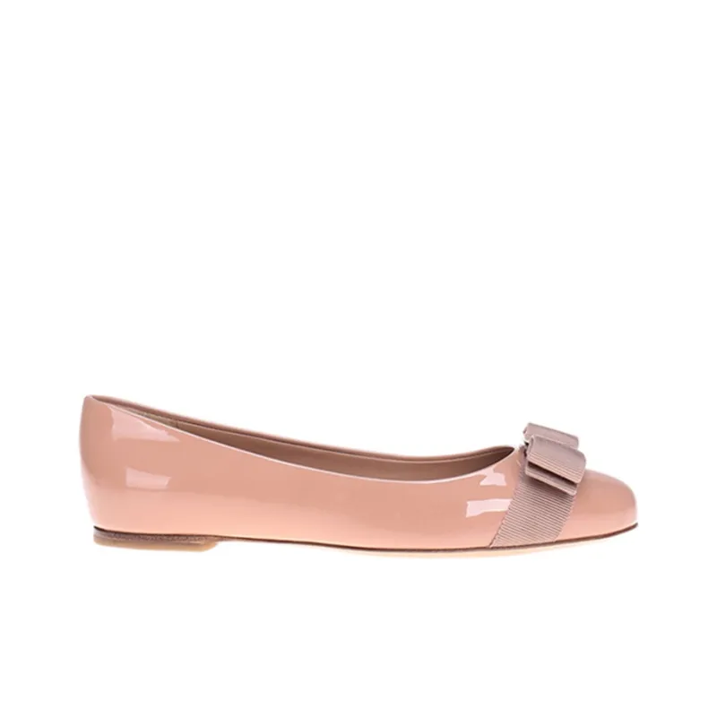 FERRAGAMO Varina Flat Shoes Women's Dark Pink-1