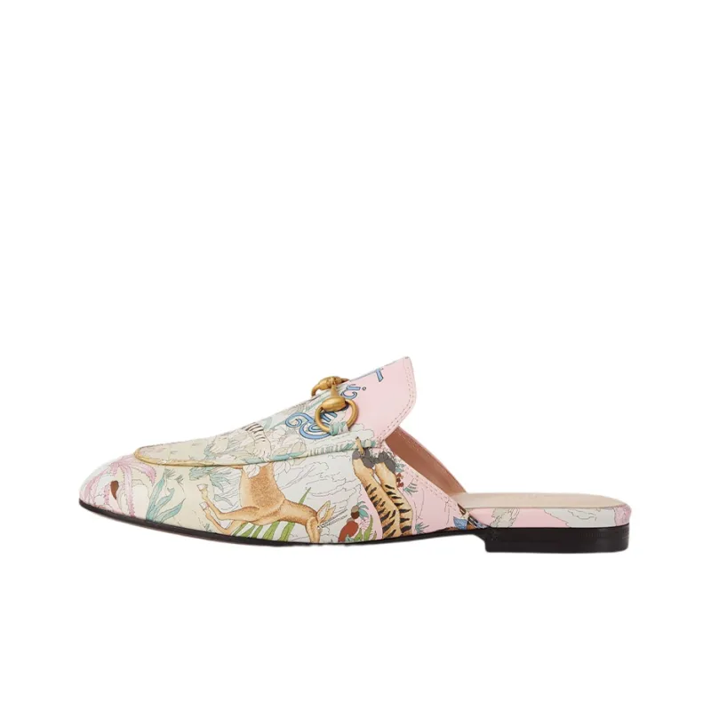 GUCCI Princetown Wrap-toe Slippers Women's Pink-0
