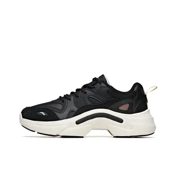 ANTA Chunky Sneakers Women's Low Top Black/Ivory White